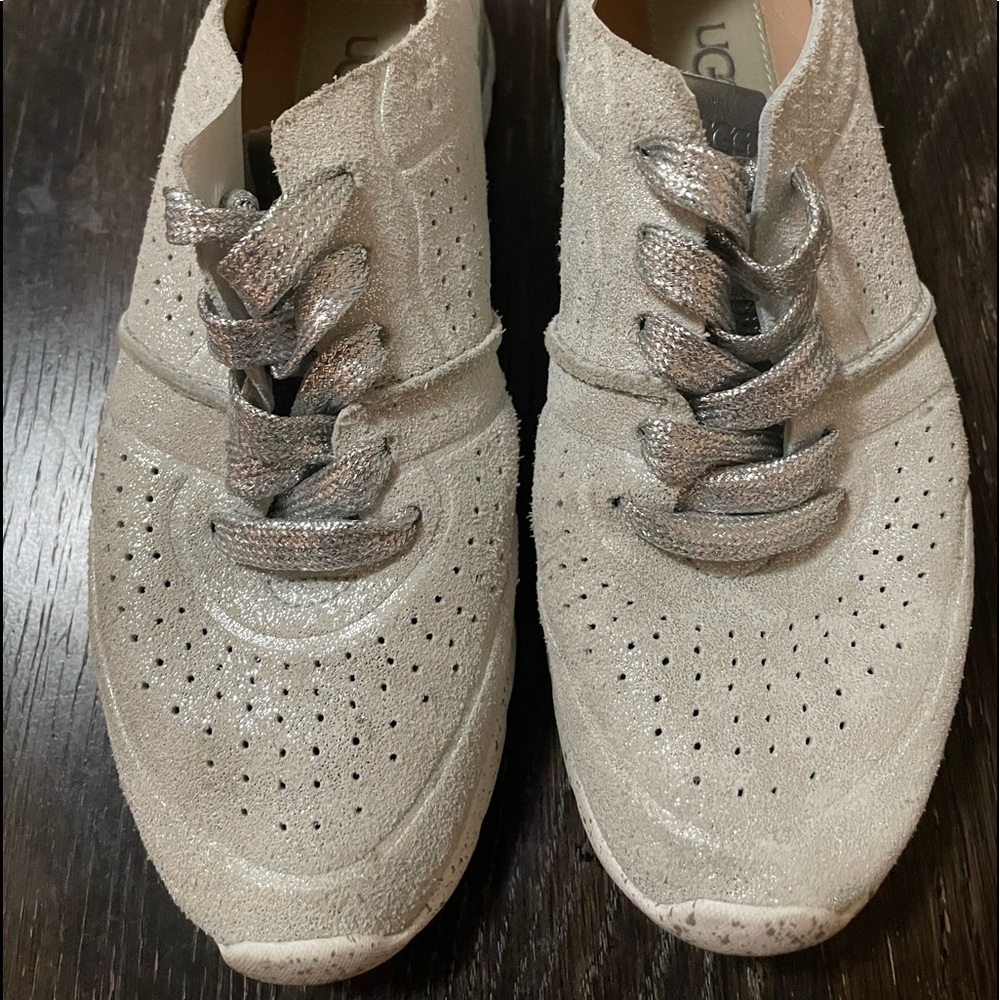 UGG womens tye sneaker in silver